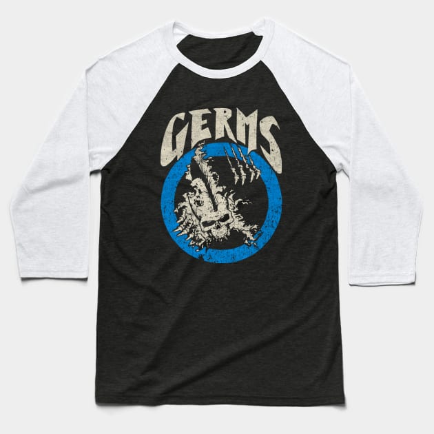 Germs (GI) Skull Ripper 1979 Vintage Baseball T-Shirt by RASRAP